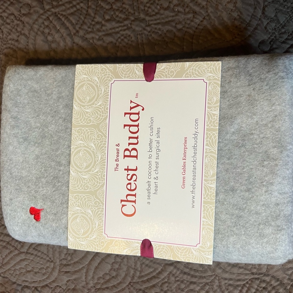 Gray Chest Buddy Cushion heart and chest surgical cushion